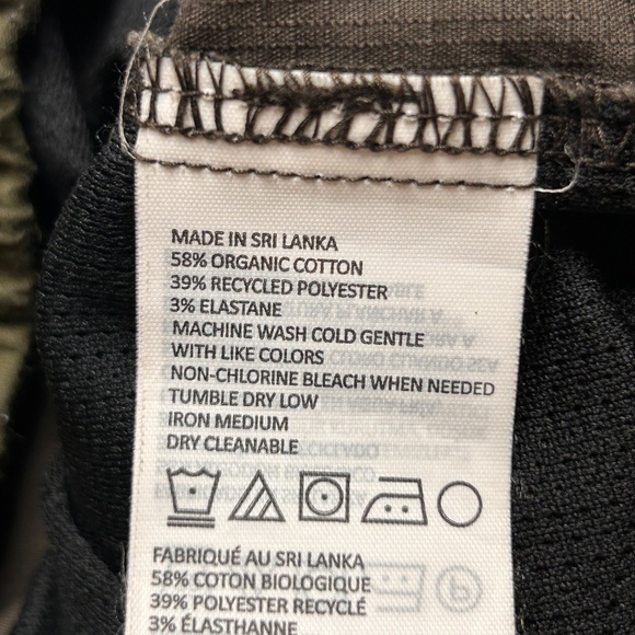 Prana Double Peak Jogger Pants Womens 10 Gray Green Cargo Hiking Stretch Organic - Picture 7 of 13